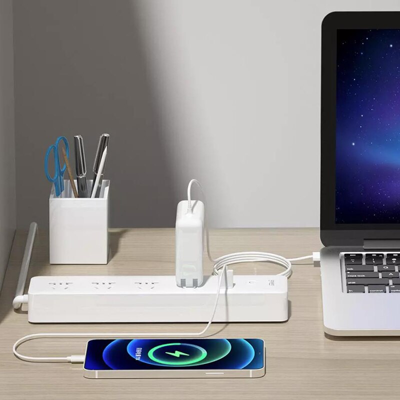 Gosund-regleta inteligente CP5 para Xiaomi Mijia, control de voz por WIFI, interruptor de sincronización con 4 salidas y cargador USB 3, 18W, 1,8 M, rápido