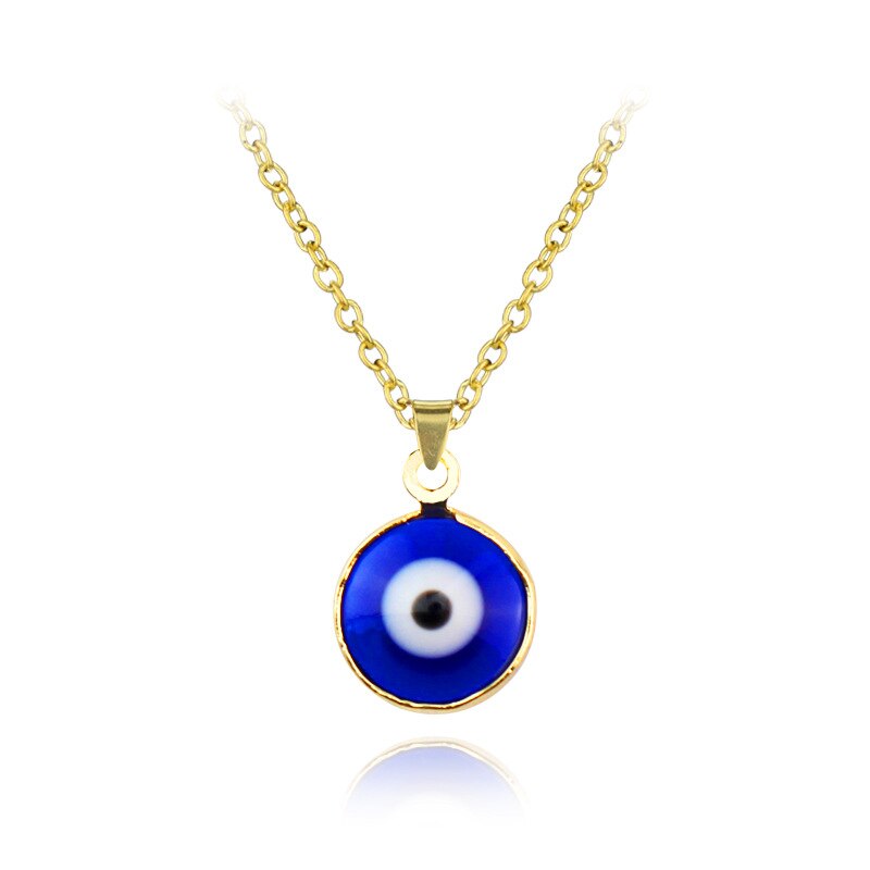 Antike 25MM 30MM 35MM Tiefe Meer Blau Evil Eye Anhänger Halskette Türkischen Blue Eye Choker Glas Auge leder Seil Kette Schmuck: N 1