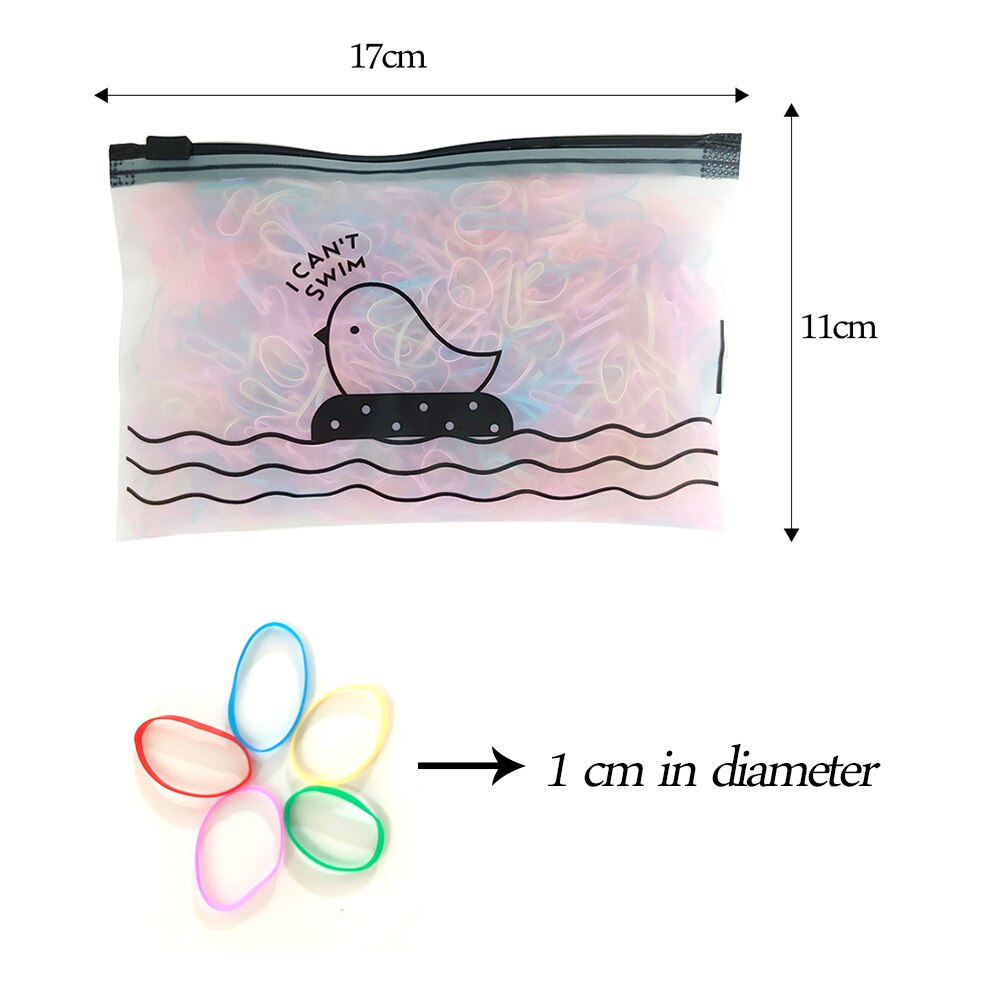 1000pcs/pack Transparent Hair Elastic Rope Rubber Band for Women Girls Bind Tie Ponytail Holder Accessories Hair Styling Tools