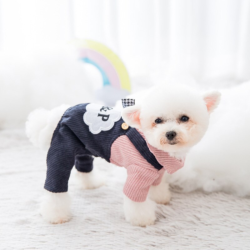 Hond Kleding Winter Huisdier Kleine Hond Dunne Kleding Bretels Broek En Viervoetige Kleding Geschikt Voor Teddybeer