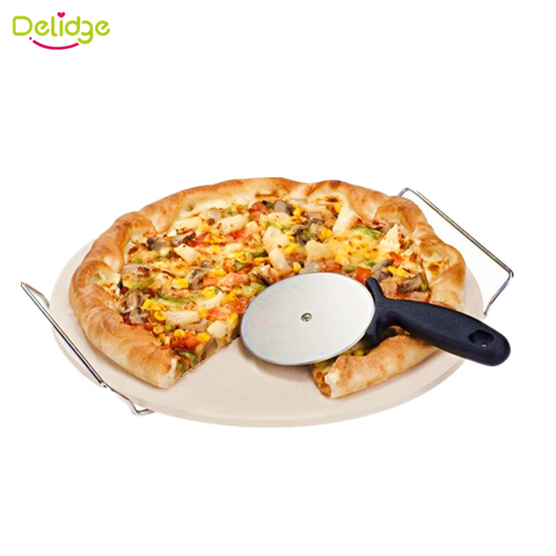 Delidge 1 pc Ronde Vorm Pizza Cutter Rvs Pizza Wielen Snijden Mes Cake Brood Slicer Bakken Pizza Gereedschap