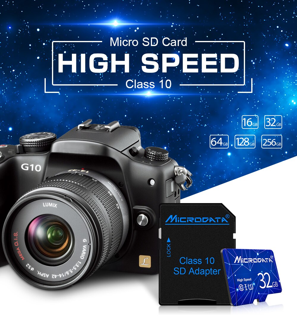 Micro sd klasse 10 32gb minnekort sdxc 128gb 64gb sdhc 32gb/16gb u3 u1 micro sd-kort tf-kort minne flash microsd-kort
