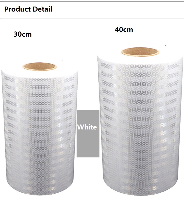 30/40CM Width Super Grade Yellow/ White Reflective PET Sheeting Road Traffic Warning Sign Strong Viscosity Sticker