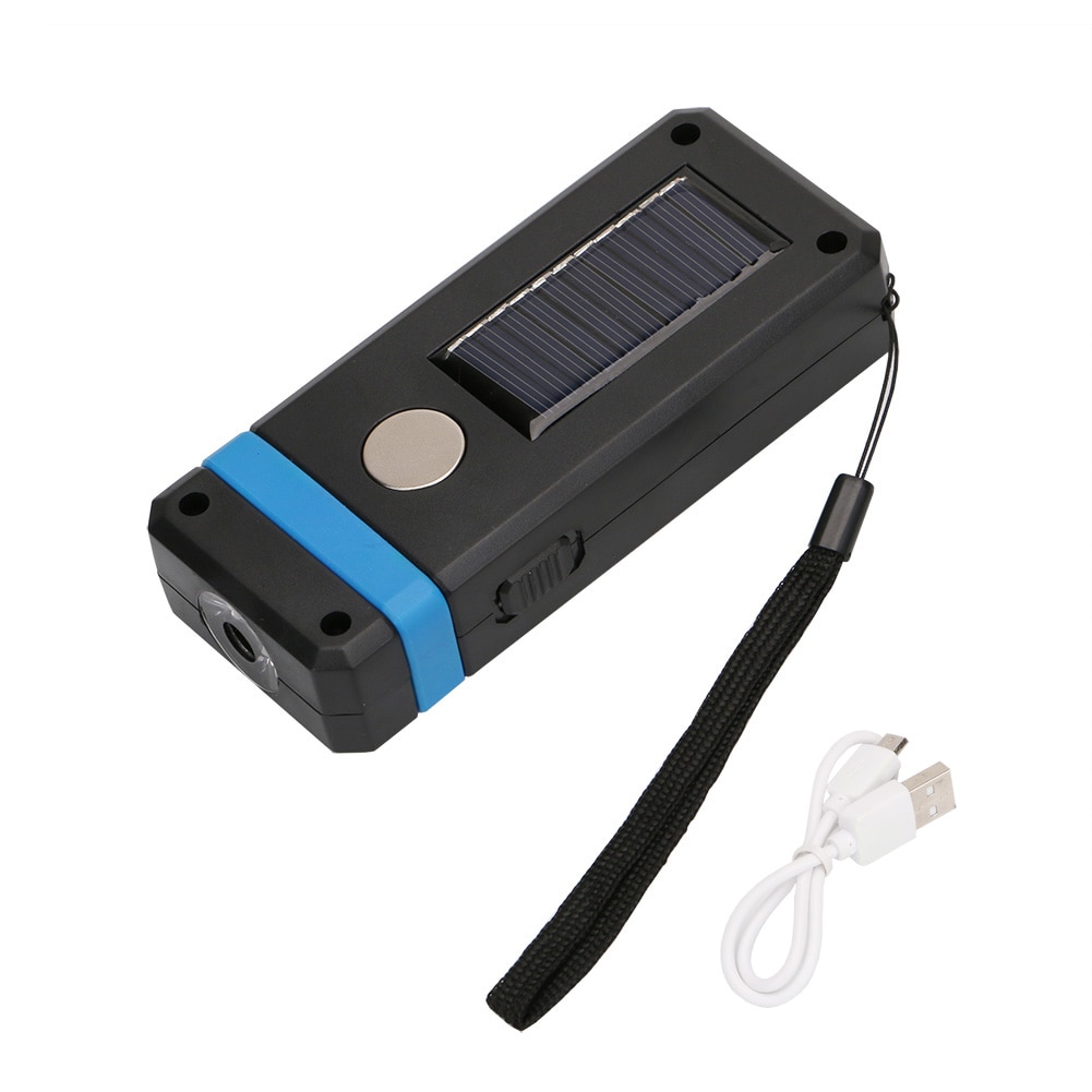 Usb Oplaadbare Led Zaklamp Zonne-energie Super Heldere Werken Lamp Ingebouwde Batterij 2 Modes Verlichting Outdoor Zaklamp