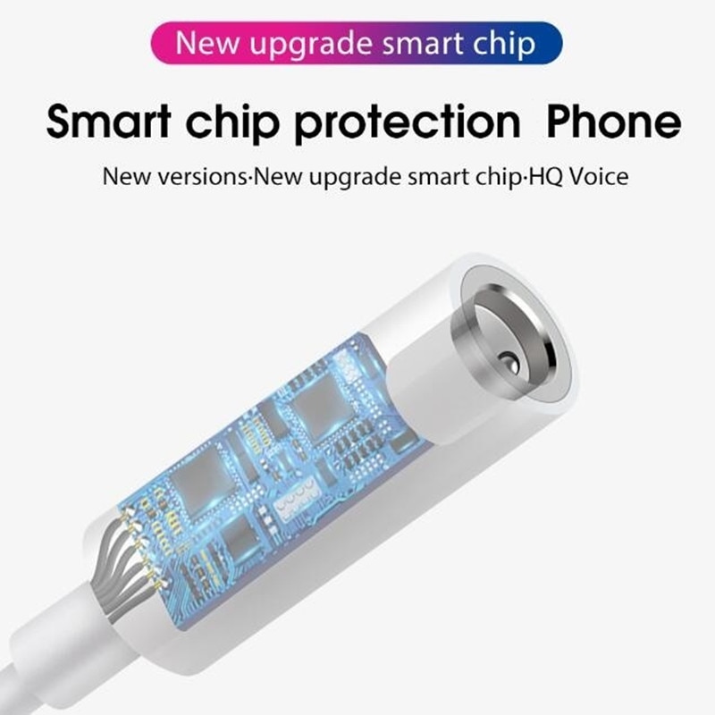 För lightning  to 3.5mm jack adapter för iphone 12 11 pro max 8 7 +  xs xr  se 12 mini hörlurar splitter aux konektor kablar