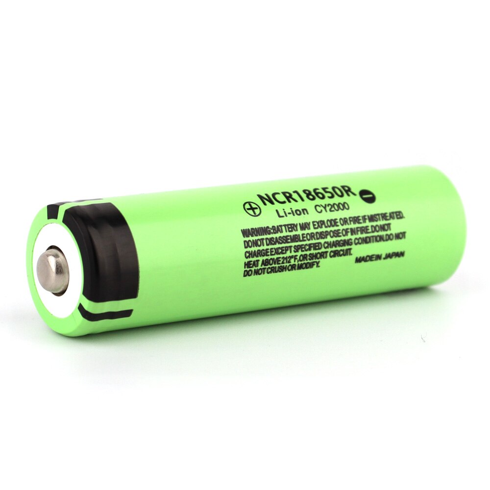 Batería recargable de litio para linterna NCR18650R, 100% V, 3,7 mAh, 2000 Original, botón superior, novedad 18650