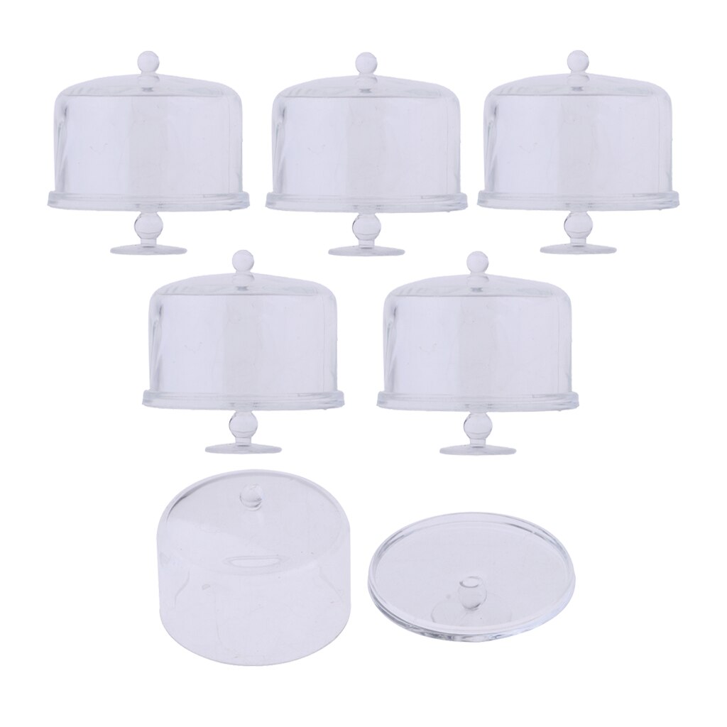 1/12 6Pcs Dessert Food Tray Tableware For Dolls House Kitchen Room Accs