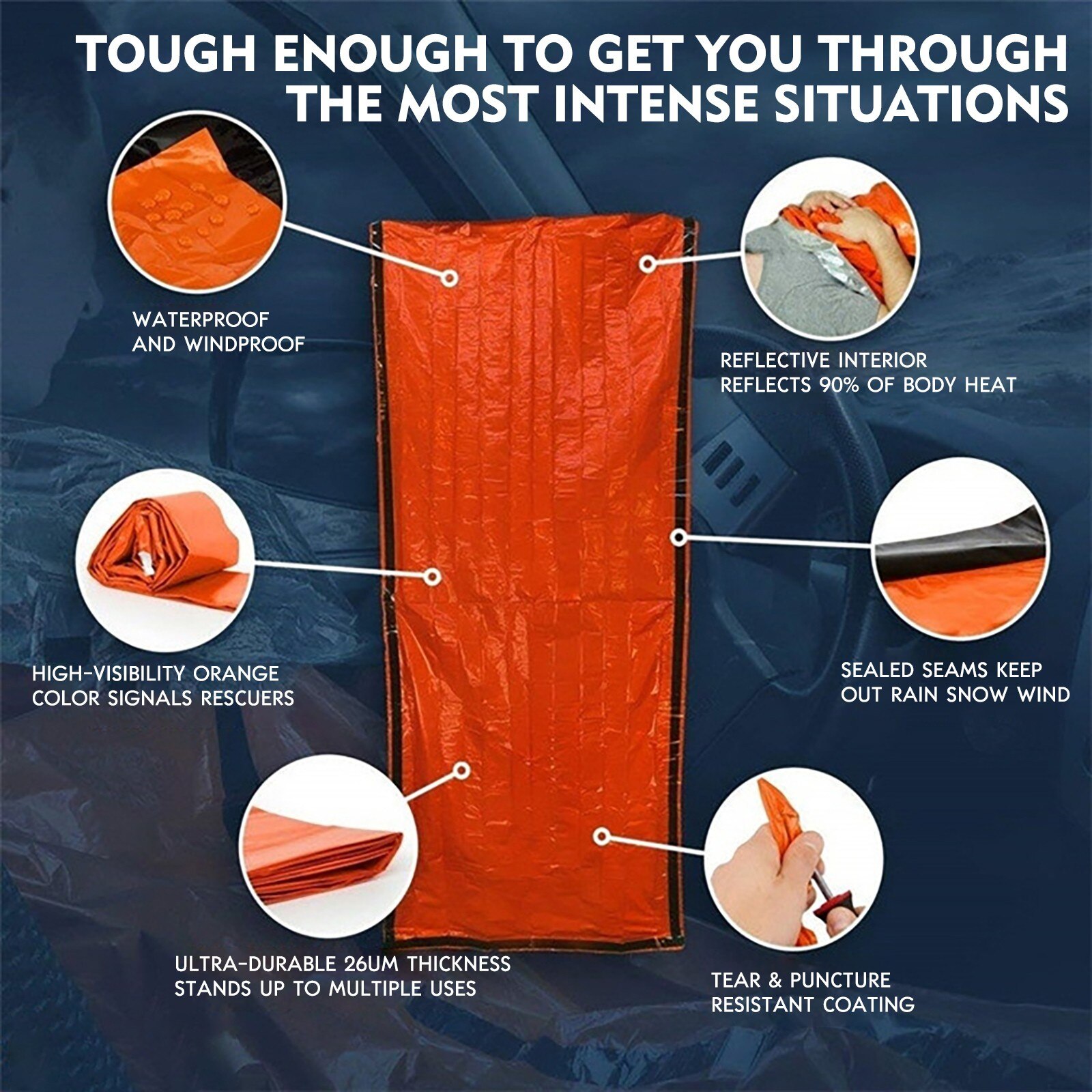 Portable Camping Cold Proof Thermal Camping Mat Blanket Emergency Sleeping Bag Multi Functional Warm And Cold Proof Sleeping Bag