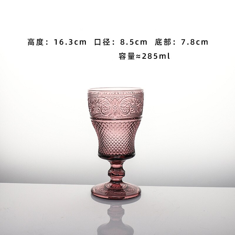 Copas de vino de colores Vintage para , copa de champán, boda, cóctel, whisky, escultura de cristal, zumo, cerveza, 2 uds.: Purple285ml