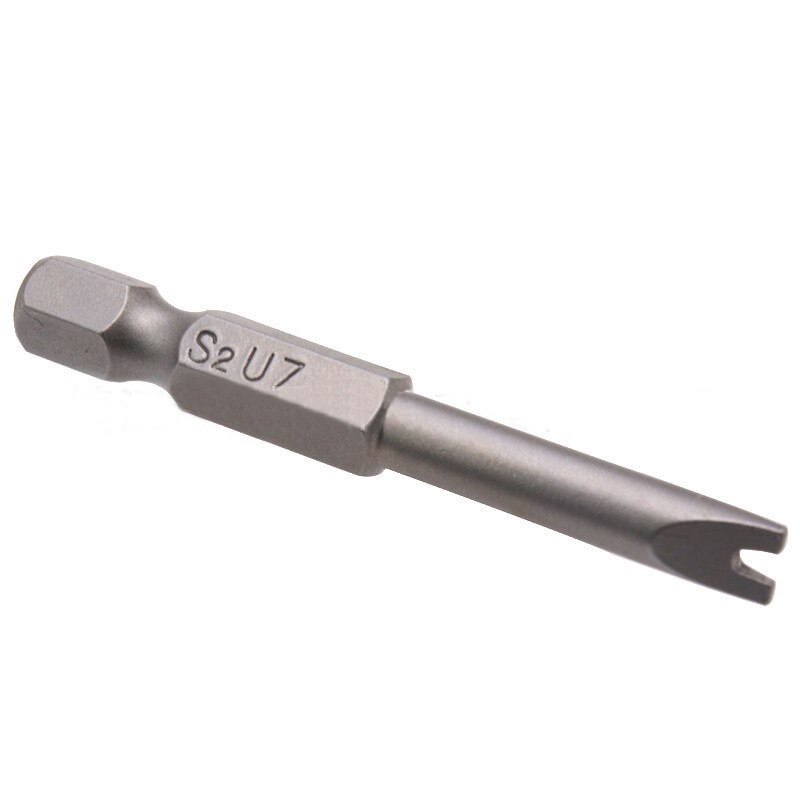 5 stuks/set schroevendraaier u-vormige bits houtbewerking doe-het-zelf gereedschap accessoires 50mm magnetische schroevendraaier boorset  u4,u5,u6,u7,u8