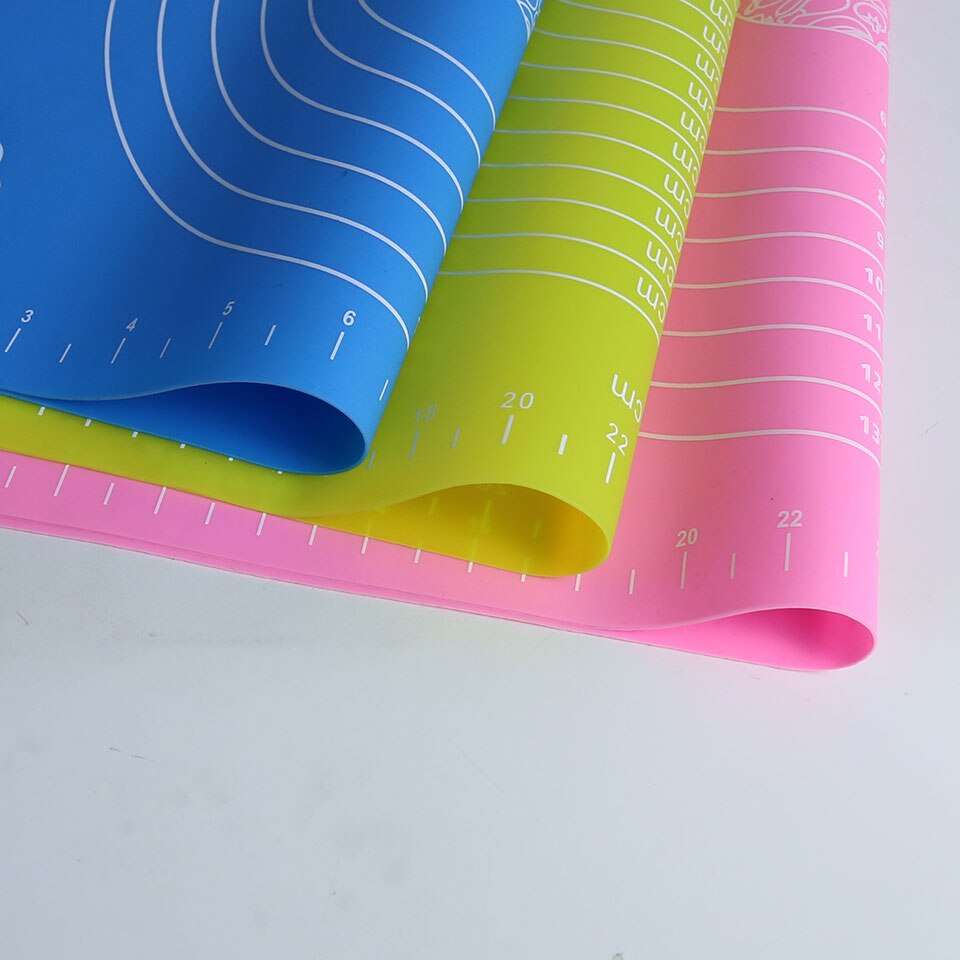 Mat For Rolling Dough Non-Stick Silicone Pastry Board Non-Slip High Temperature Resistance With Size Pattern Fondant Baking Tool