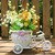 ¡Novedad de ! Cesta de flores decorativa para bicicleta, triciclo de plástico blanco con de bicicleta, cesta de flores, macetas de decoración para fiestas