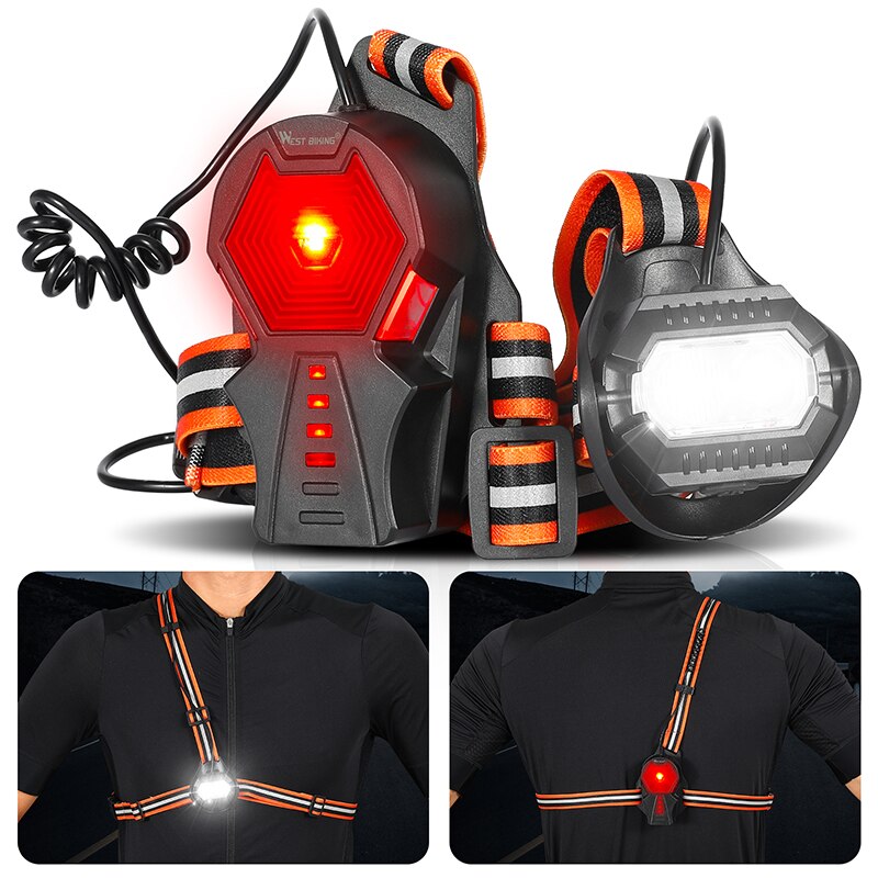 WEST BIKING-luz frontal de pecho para correr, lámpara de advertencia de 2200mAh con carga USB, para ciclismo, pesca, senderismo y Camping: Type 305