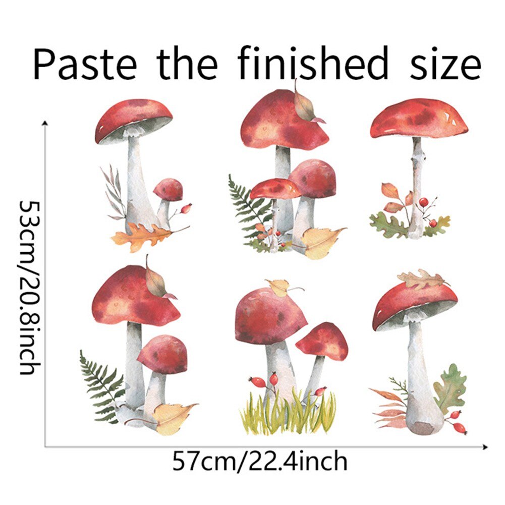 1 Set Van Muurstickers/20.8*22.4Inch Fairy Bos Paddestoel Plant Muursticker Decal Kinderkamer Nursery art Mural