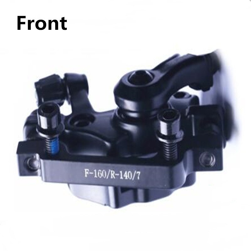 1 set of Disc Brake Front & Rear Disc Rotor Mechanical Brake Kit for road Mountain bike bicycle accessories: black F  brake