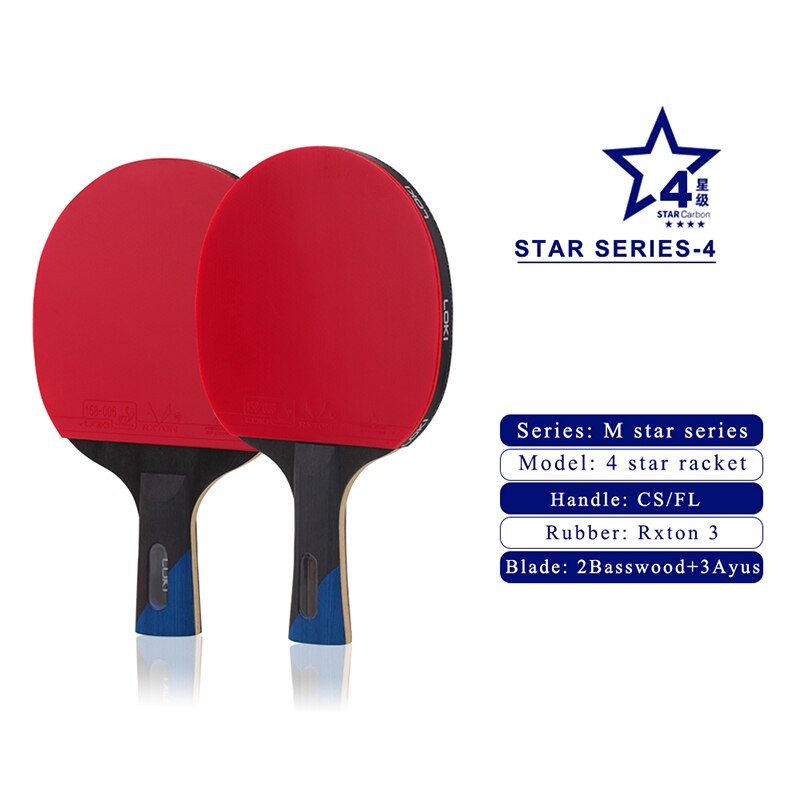 LOKI 4 Star Carbon Tube Tech Table Tennis Racket T... – Grandado