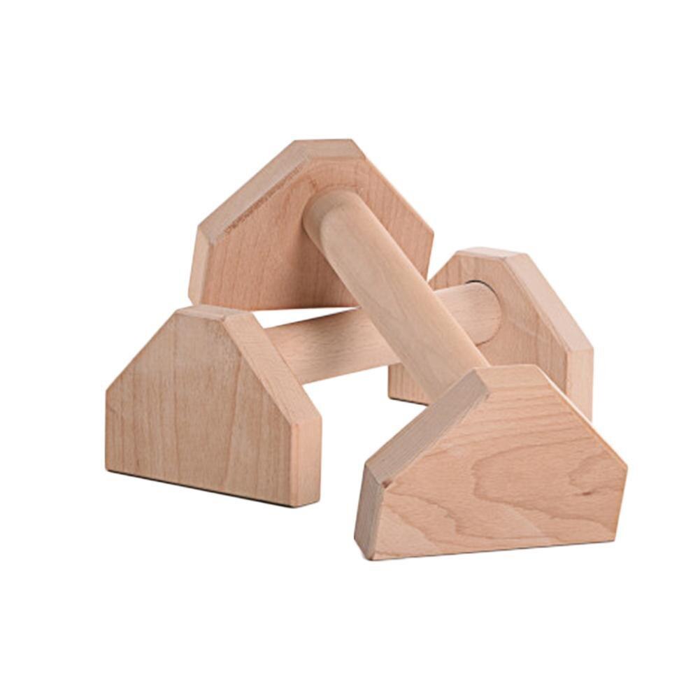 1Pair Wooden Push-up Stands Bars Home Gym Push Pull Training Calisthenics Body Building Anti-slip Parallettes Handstand Fitness