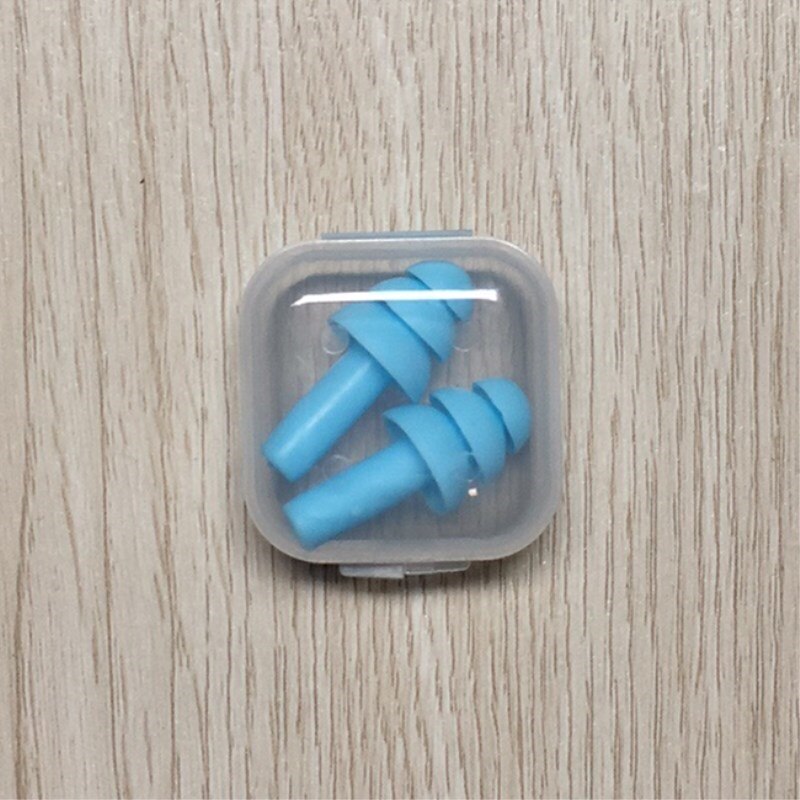 Bouchons d'oreilles en Silicone, 5 paires, Anti-ronflement, pour voyage, sommeil, réduction du bruit, protection pour la natation: 5Pairs Sky Blue