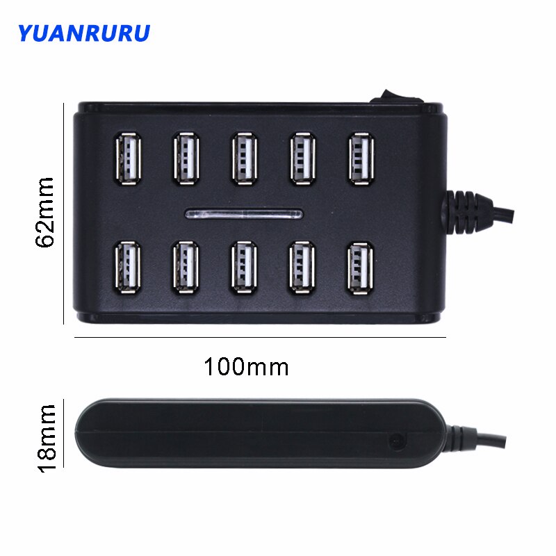 Usb 2.0 Hub Usb Hub 2.0 10 Poort Meerdere Expander High Speed Multi Usb Splitter Hub 2.0 Usb Hub Voor pc Laptop
