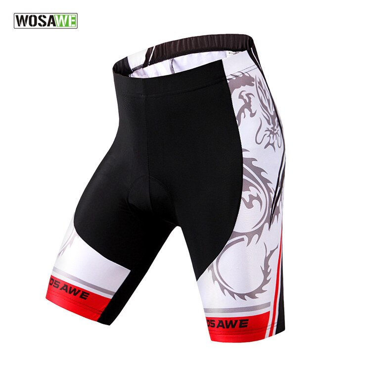 Wosawe høyelastiske sykkel-motorsykkelshorts til menn 3d polstrede støtsikker hurtigtørkende pustende mtb-sykkel-terrengsykkelshorts: Multi / L