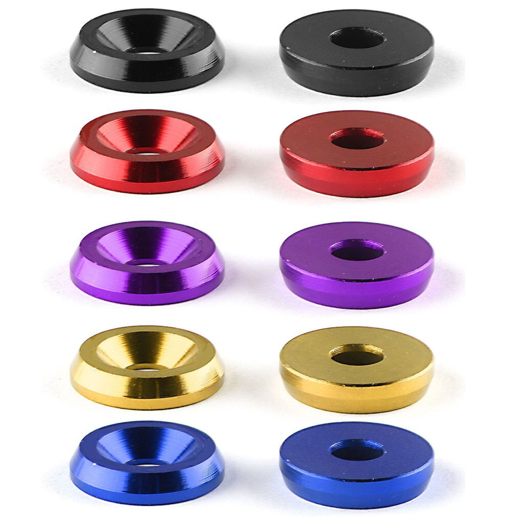 20 Pcs Fender Bumper Washer Bolt Stainless Steel M6x20mm CNC Billet Aluminum Fender Washer Engine Bay Dress Up Kit