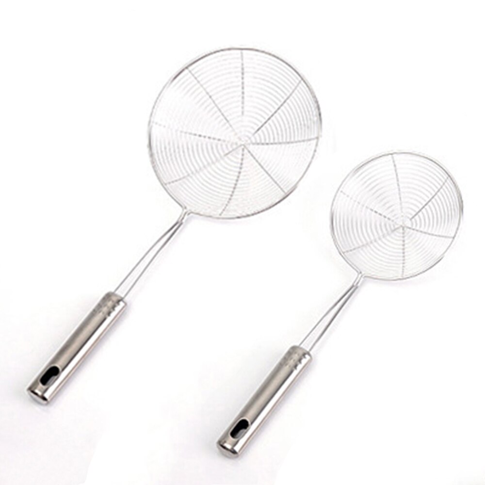 Louche passoire en maille acier inoxydable | Passoire écumoire louche marmite à Long manche Gadget de cuisine, outils de cuisine