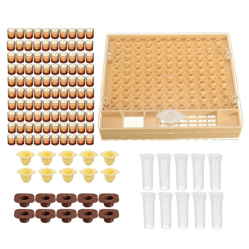 Oikabio Ensemble 110 Pièces Outils Apiculture - Système Élevage Reine - Boîte De Culture En Plastique