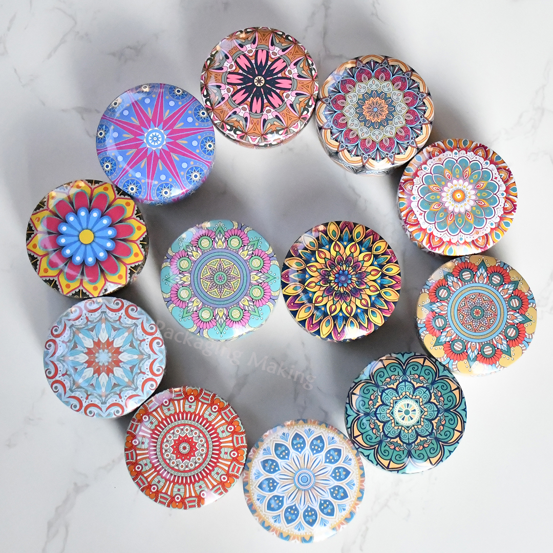 12 stuks gemengde kleur ijzeren kaars blikjes leeg blikje-doos voor het maken van kaarsen met opbergdoos voor droge kruiden en snoepjes: Rood