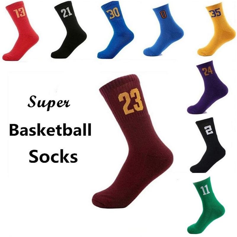 Men's Red Team Basketball Socks Air Permeability Thickening Socks Perspiration Odor Resistant Friction Proof Socks