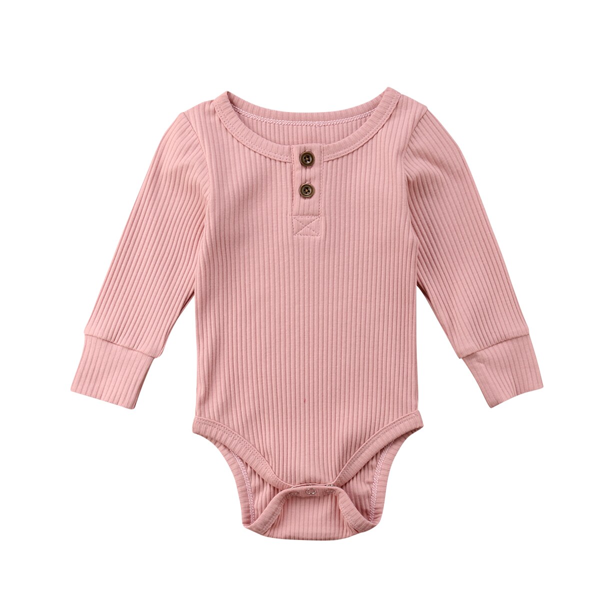 Infant Clothing born baby clothes Cotton Long Sleeve Unisex Body Bebe Boy Girls Bodysuit Baby Clothing: Pink / 0 3 Months