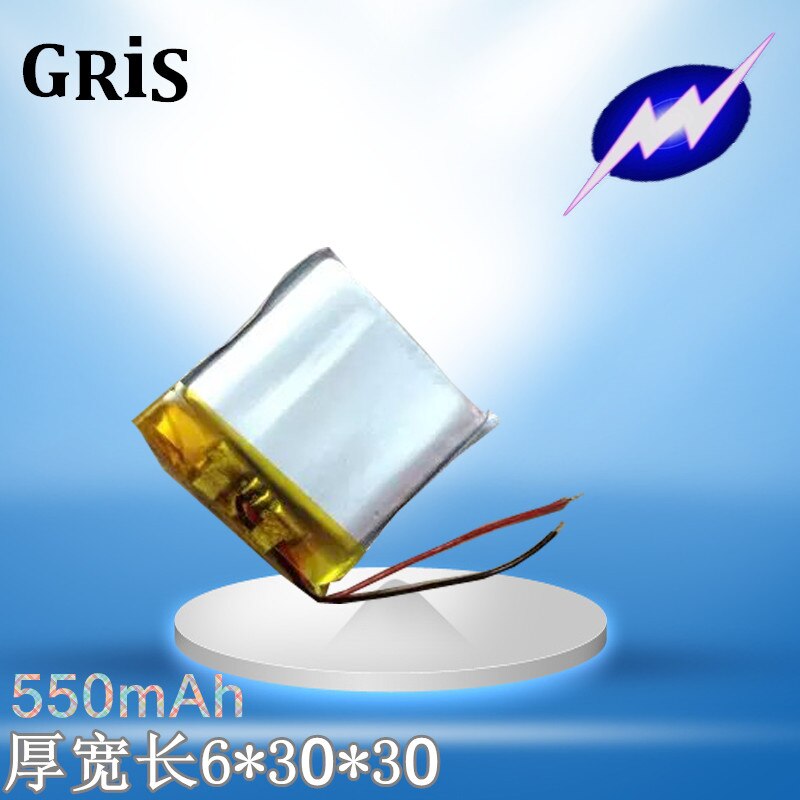 Polymer battery 063030P 3.7V 550mAh MP3/4/5 battery navigation battery 603030P Rechargeable Li-ion Cell