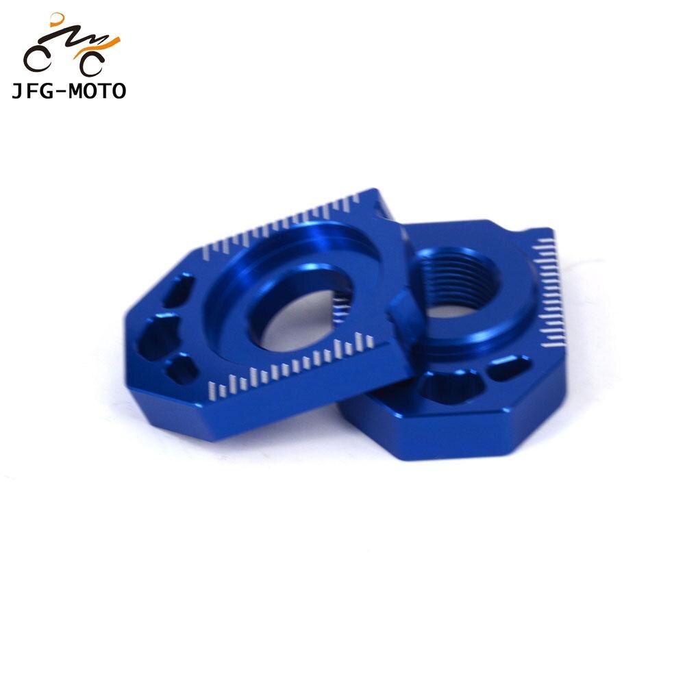 Motorcycle CNC Rear Chain Adjuster Axle Blocks For HUSQVARNA TC85 TC125 TC250 TE125 TE250 TE300 TX125 FC250 350 450 FE250 FE501