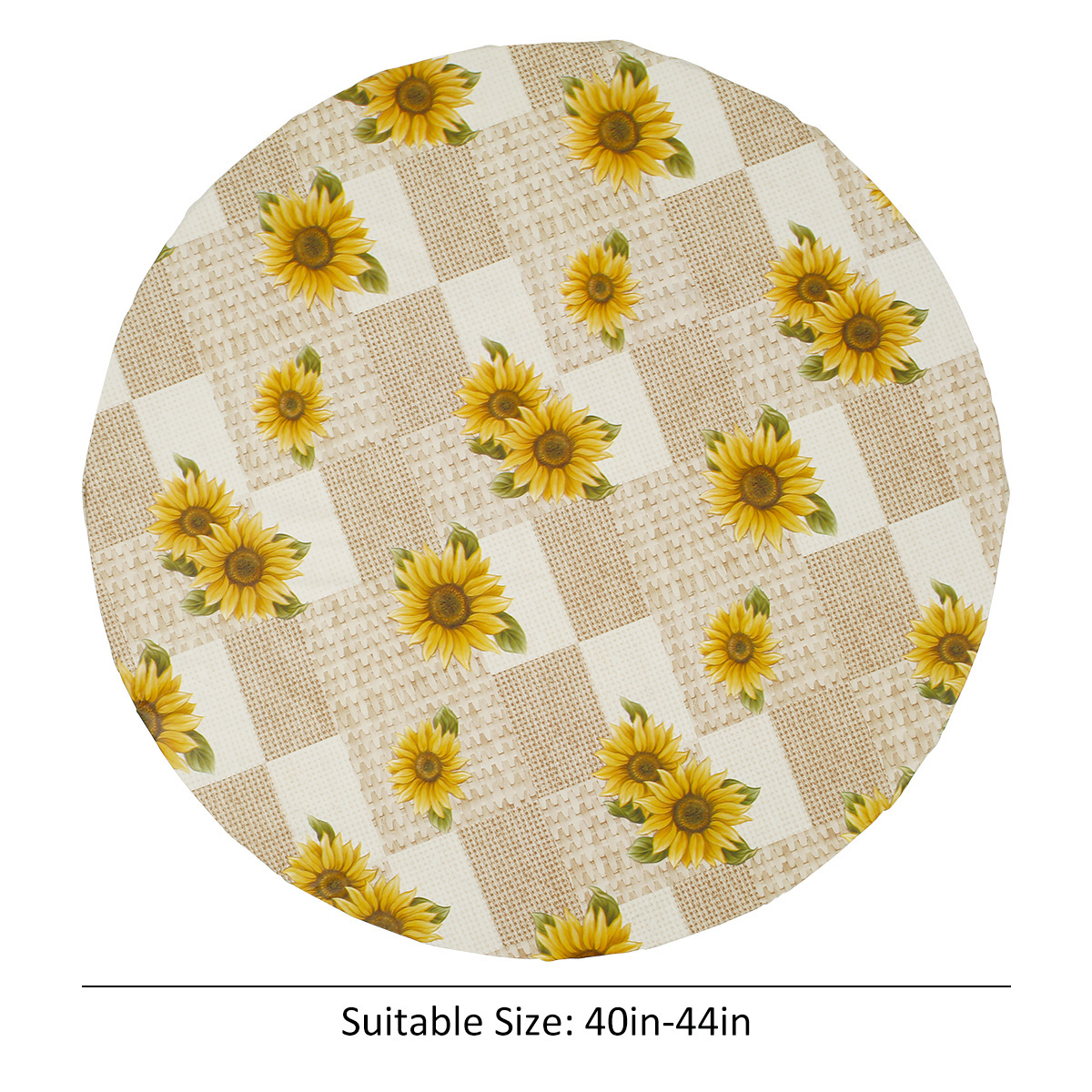 Waterdicht Rond Tafelkleed Elastisch Fixatieomzoomd Pvc Tafelkleed Flanellen Rug Tafelkussen Oliebestendig Voor Eettafel Keuken: Light Grey