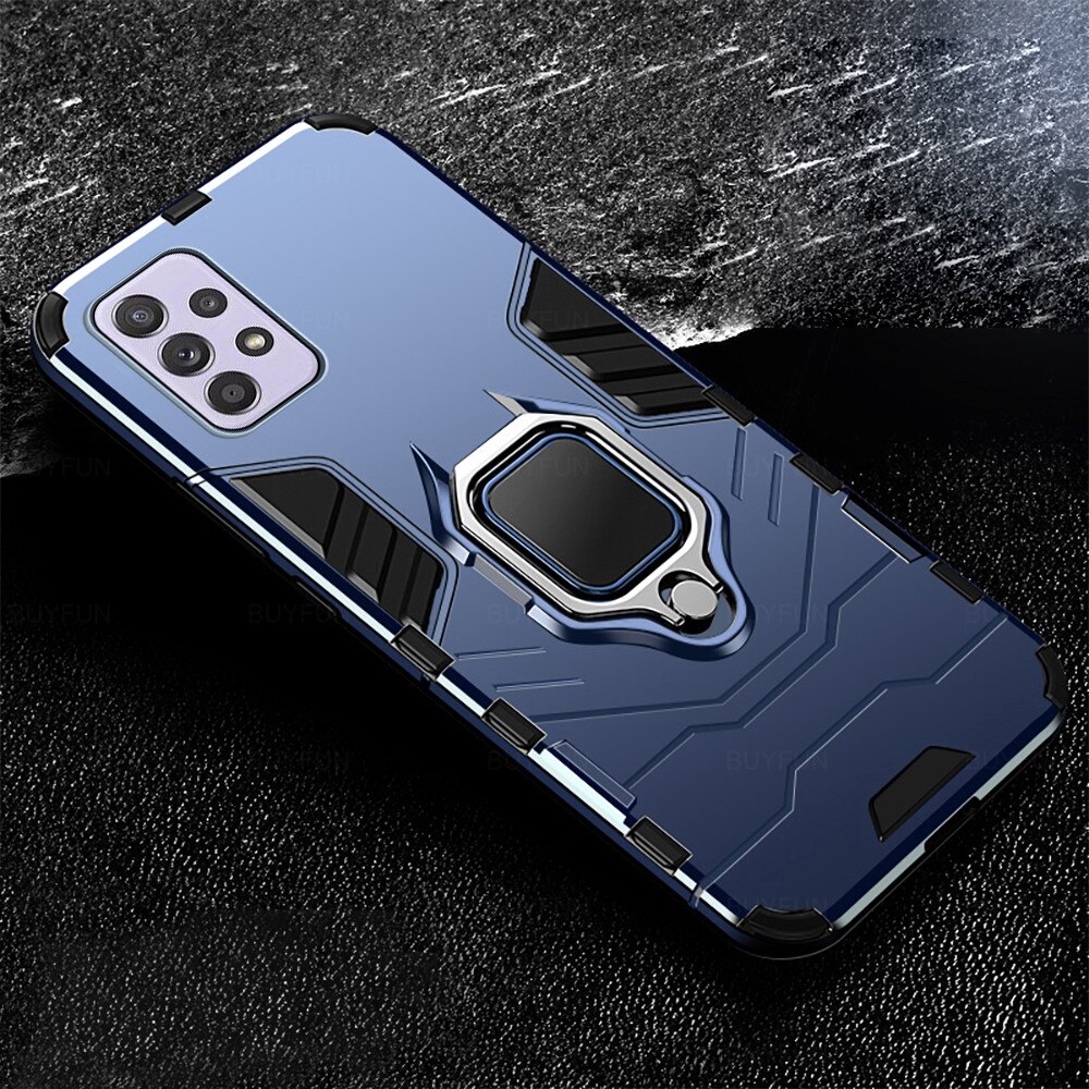 For Samsung Galaxy A32 5G magnetic ring buckle bracket phone protective case for samsung galaxi a 32 32a 4g 5g back Cover: For Samsung A32 5G / Blue