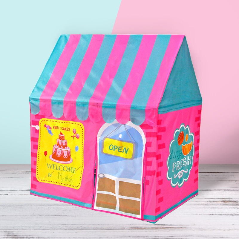 Tenda dei bambini Pieghevole Portatile Tenda Indoor Outdoor Principessa Castello di Giocattolo Da Dessert Casa Della Ragazza del Ragazzo Gioco del Gioco Casa Regali Di Compleanno