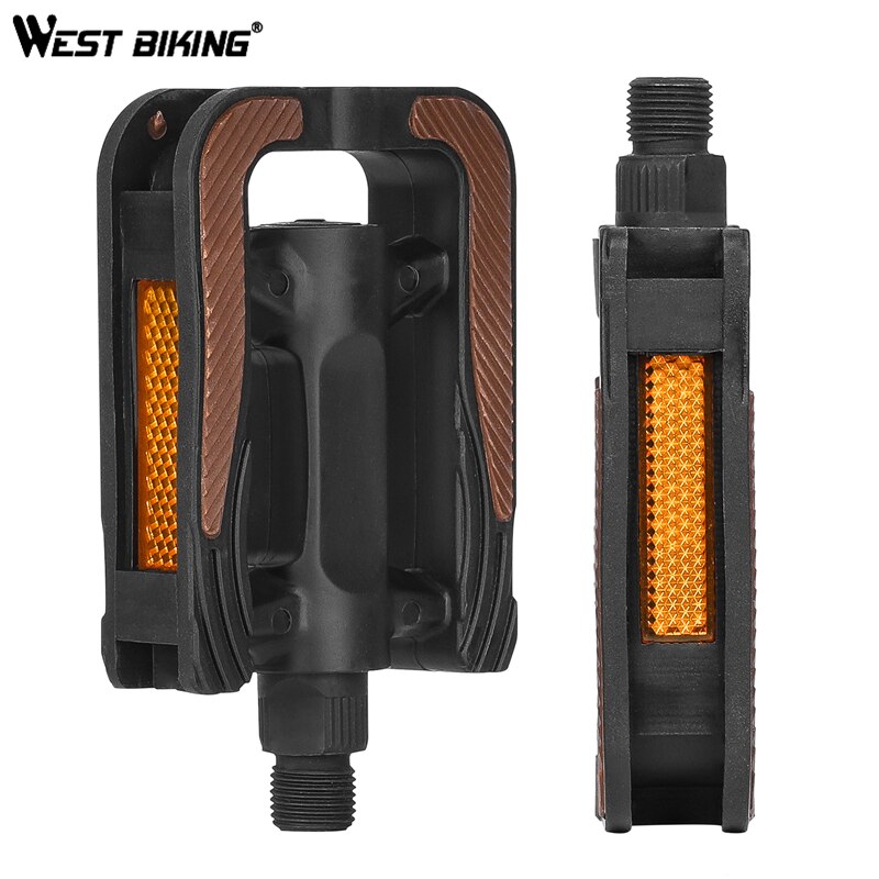 WEST BIKING Mountain Bike Bicycle Pedals MTB Road Cycling Ultralight Wide Flat With Anti-slip Pad Bike Part Pedals