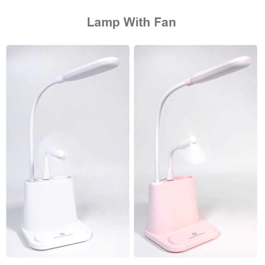 Touch Dimmable LED Desk Lamp Flexible USB Rechargeable Adjustment Table Light for Children Kids Reading Study Bedside Bedroom