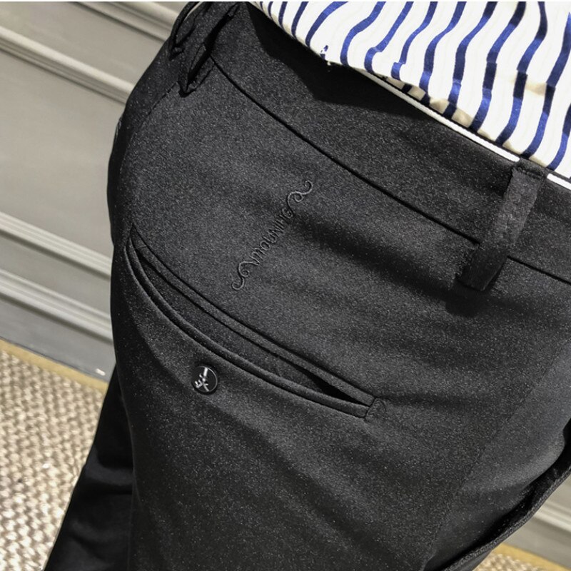 Men's Gentleman's Business Casual Work Pants/Male slim fit leisure suit Trousers/ British formal suit trousers