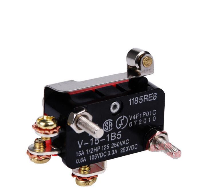 5 Pcs 15A 250VAC V-15 Push Button SPDT 1NO 1NC Micro Switch: V-15-1B5S