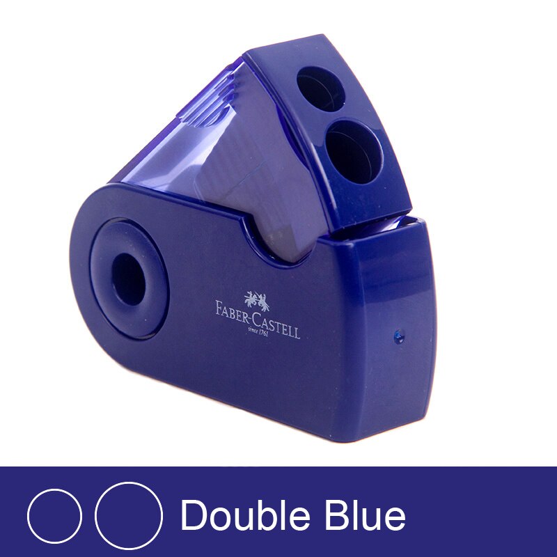 Push Pull Pencil Sharpener Double &amp; Single Hole Multifunctional Student School Office Stationery Mechanical Sharpeners: Double Blue
