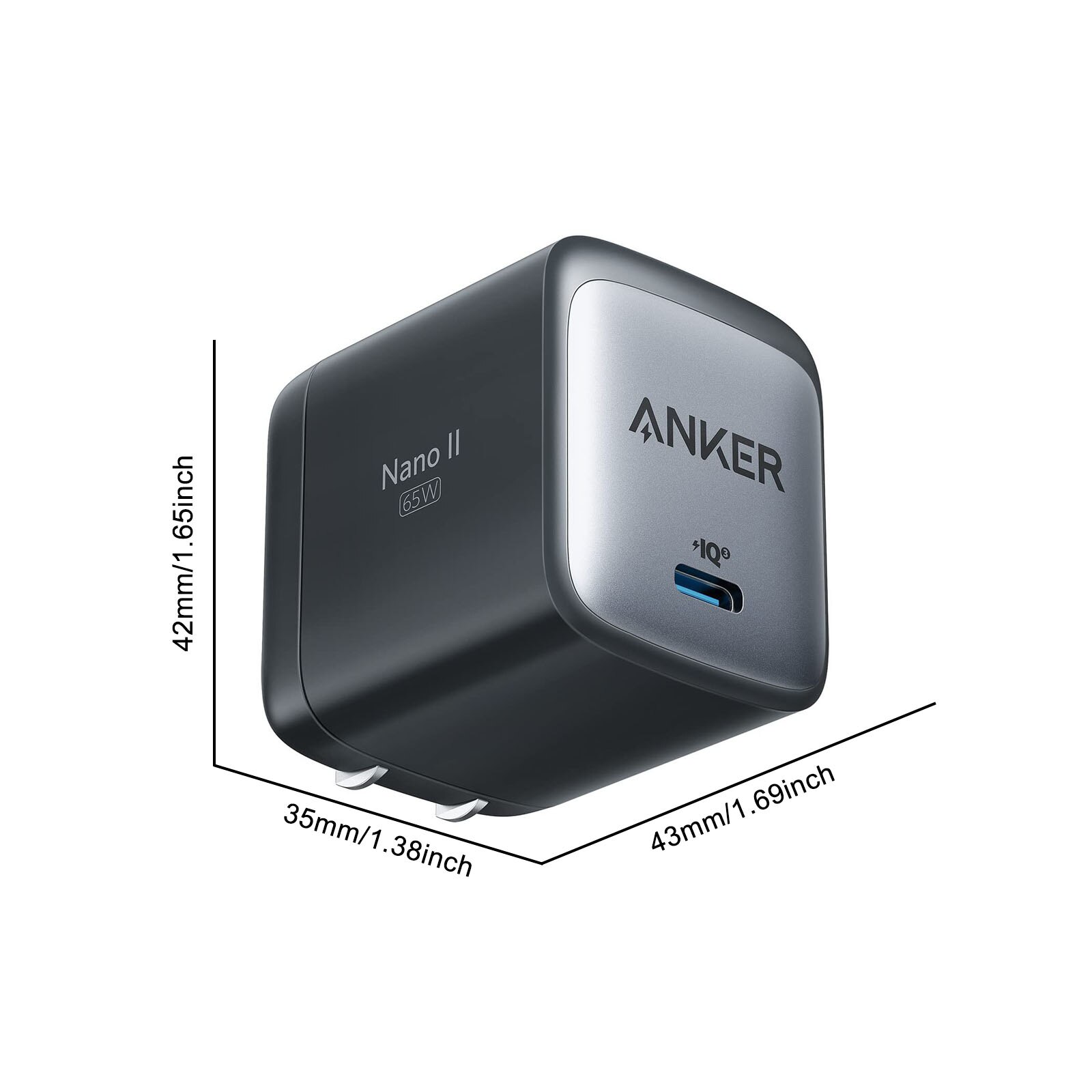 Anker USB C Charger Nano II 65W 45W 30WFast Compact Foldable Mini Travel Phone Chargers GaN PPS for MacBook Pro/Air Galaxy S20