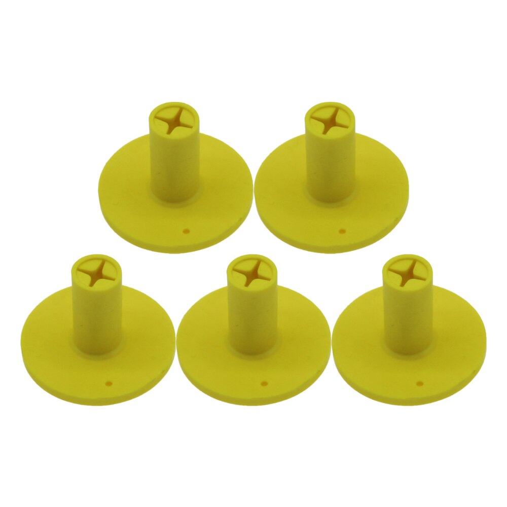 Golf Rubber Tee Holder Set for Golf Driving Range Tee Practice Tool Pack of 5: Yellow