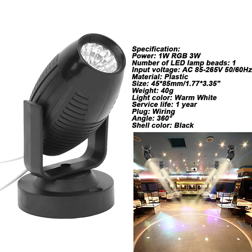RGB LED Stage Spotlight 85-265V 360° Adjustable KTV Bar DJ Disc Party Spot Lamp Wedding Atmosphere Beam Lights Neon Night Lamp: Warm white