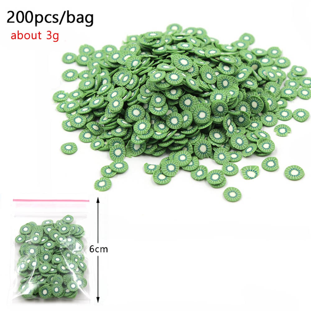 200Pcs Fruit Slices Addition For Slime Supplies Accessories All Topping For Slime Charms Beads Filler Slimes Decoration Kit Toys: L