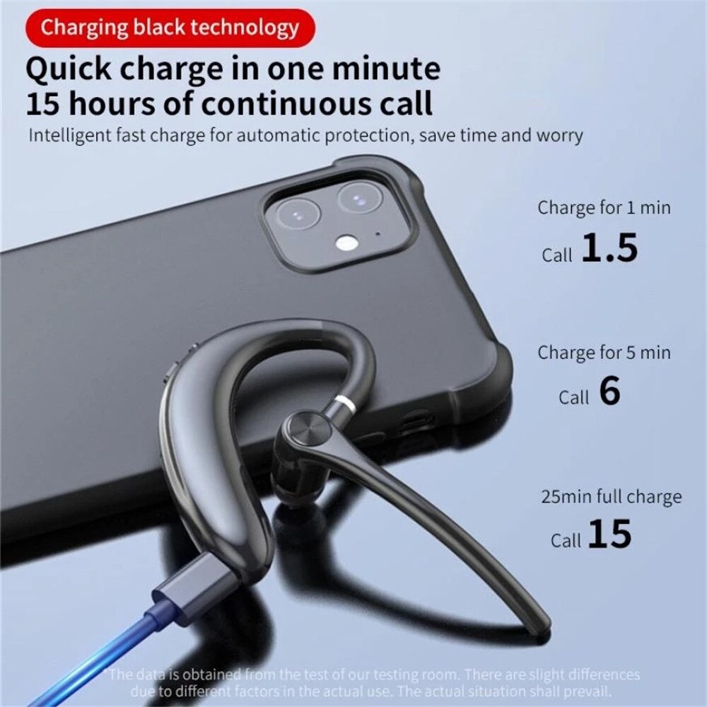 S209 bluetooth-fähige einzelohr-headsets für auto, business, mit mikrofon, ohrbügel, sport-ohrhörer und langer standby-zeit