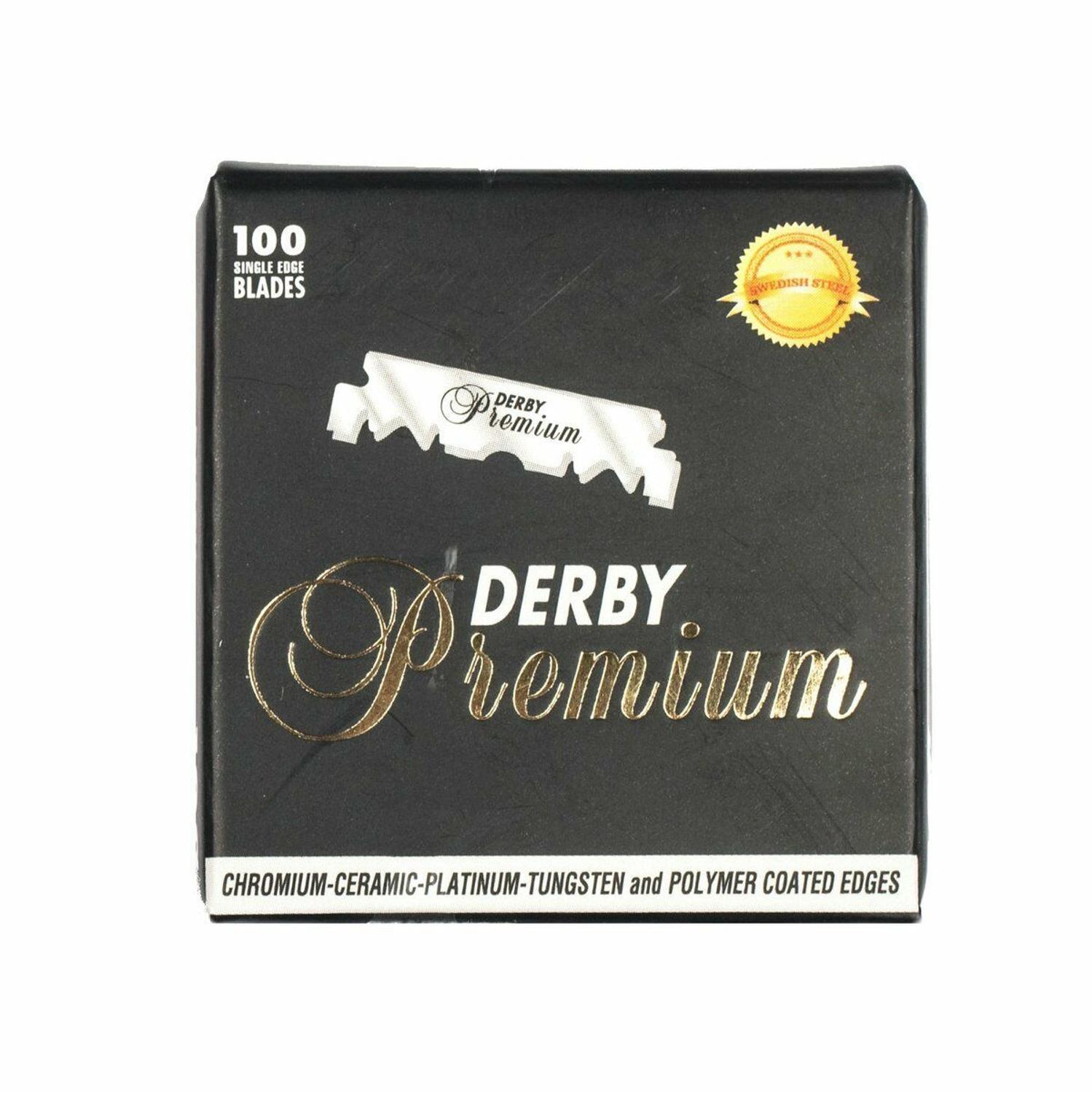 ! 100 Blades Single Edge Derby PREMIUM Razor Blades Barber,SWEDISH STEEL