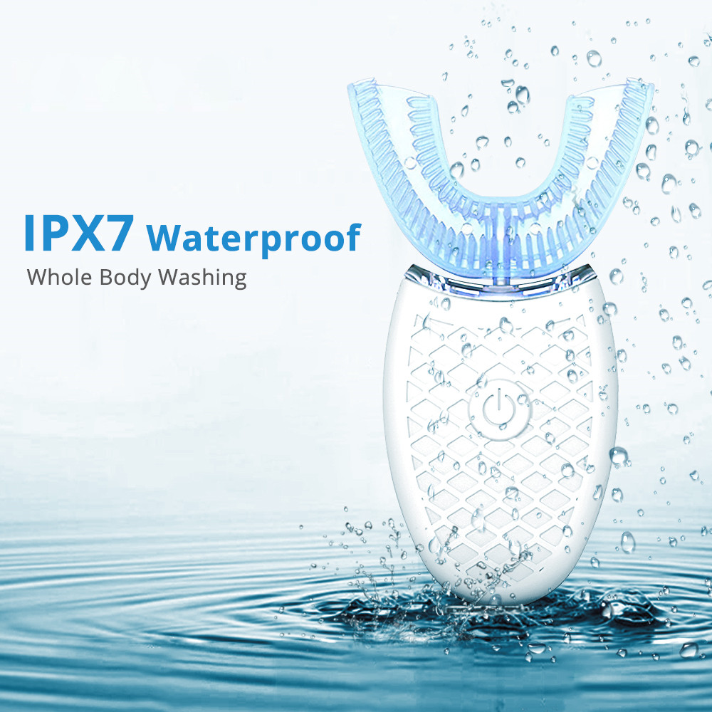 Sonische automatische elektrische tandenborstel voor volwassenen U-vormige 360-graden tandenborstel USB oplaadbare tandenreinigings- en bleekborstel