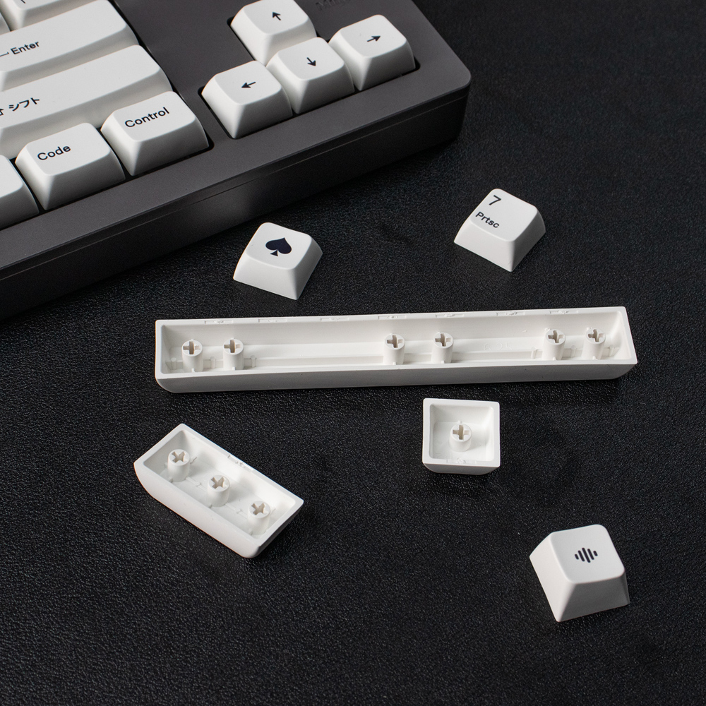 GMK Clone Minimalist Japanese White 126 Key XDA Profile PBT Keycap Dye Sub For Mechanical Keyboard GK61 64 68 87 96 980 104 108