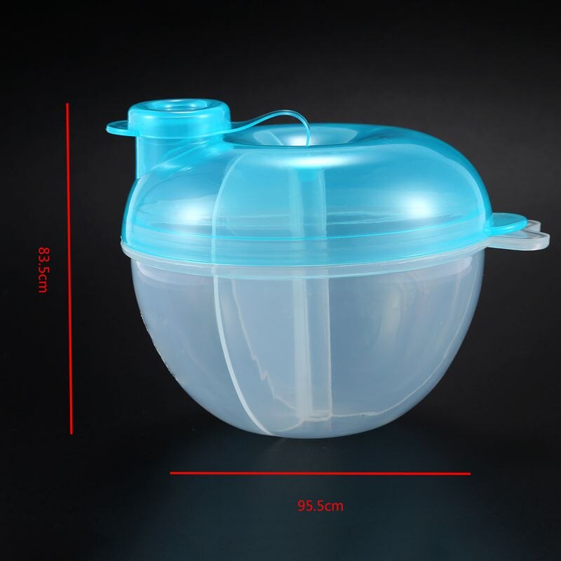 Formula Dispenser, Non-Spill Baby Milk Powder Dispenser and Snack Cup, Baby Food Storage Container (Blue)