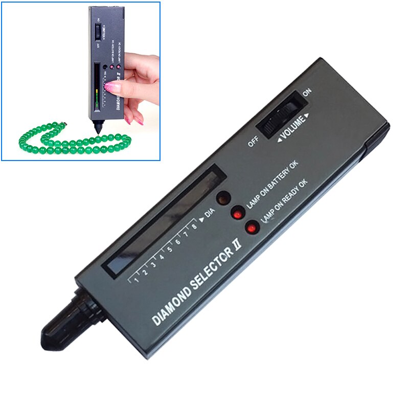 Diamond Gems Tester Portable Gemstone Selector Tool II LED Indicator Accurate Jewelry Test Tool XIN